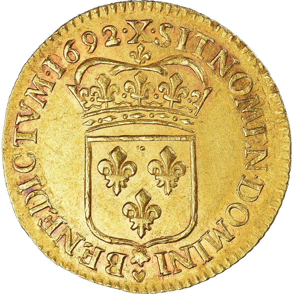Münze, Frankreich, Louis XIV, Louis d'or à l'écu, Louis d'Or, 1692, Amiens