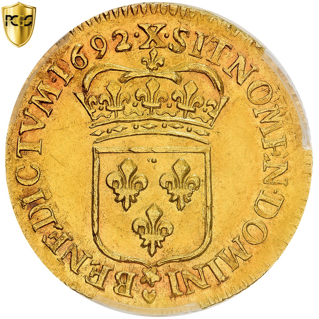 France, Louis XIV, Louis d'Or, Louis d'or à l'écu, 1692, Amiens, Gold, PCGS