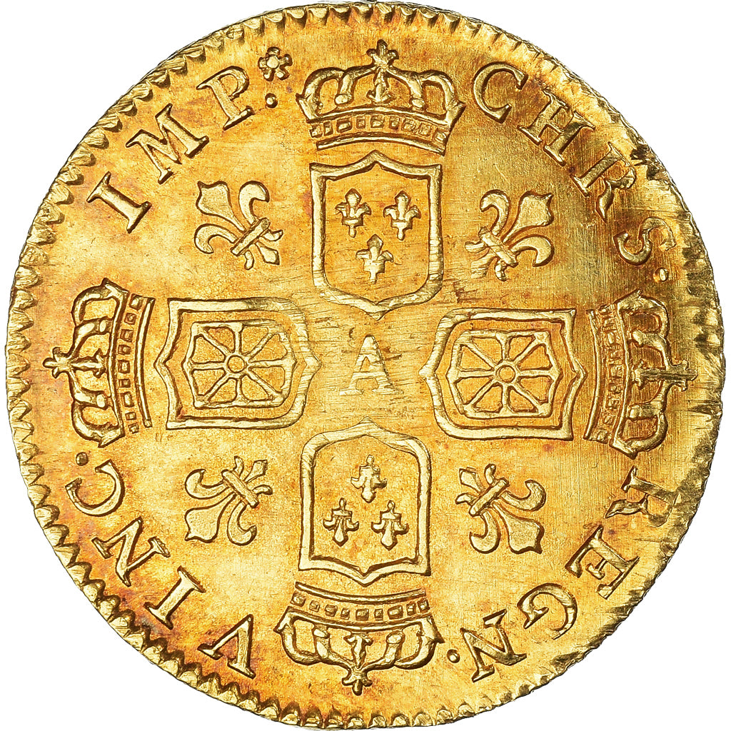 Frankrijk, Louis XV, 1/2 louis d'or de Noailles, 1717, Paris, Goud, PR+
