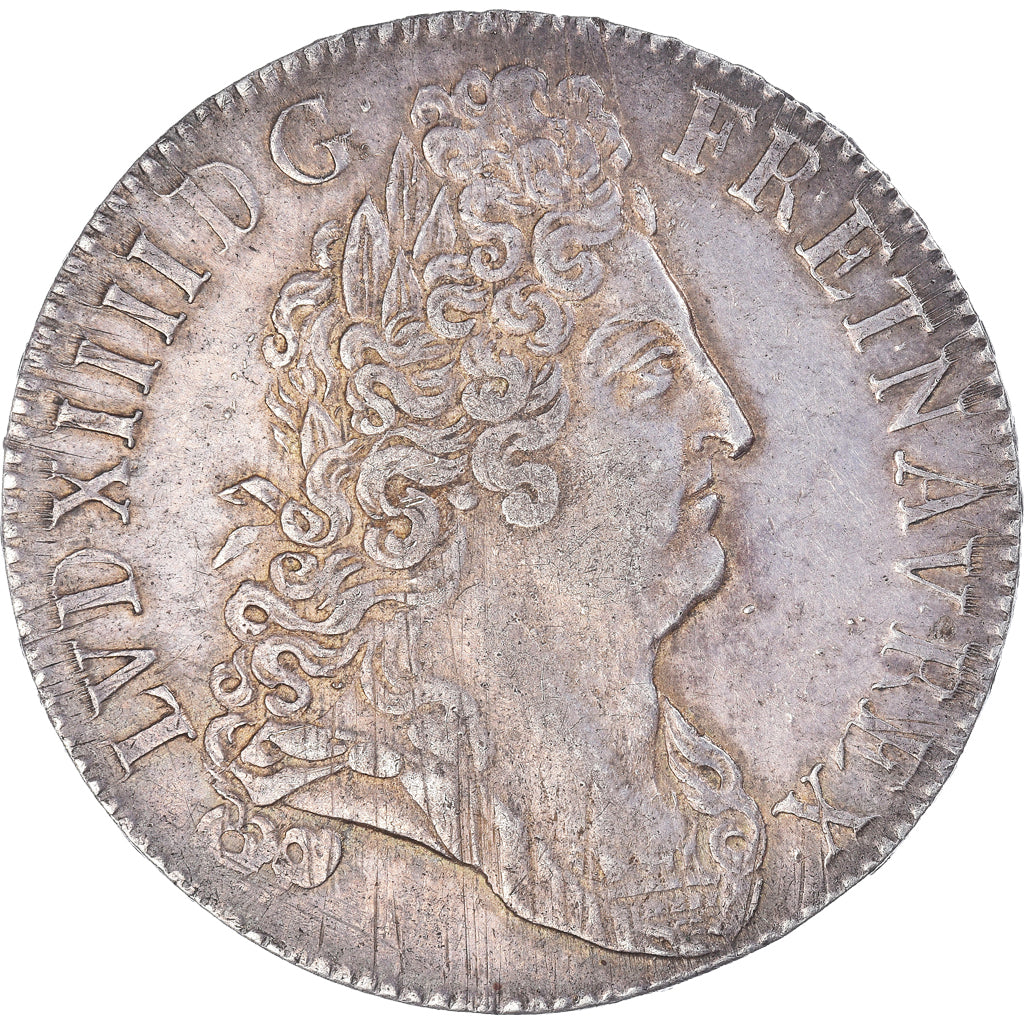 França, Louis XIV, Ecu aux 8 L, 1704, Paris, Pedigree, Prata, EF(40-45)