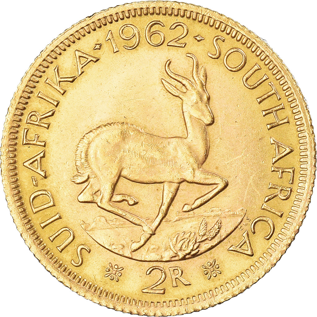 Coin, South Africa, 2 Rand, 1962, AU(55-58), Gold, KM:64