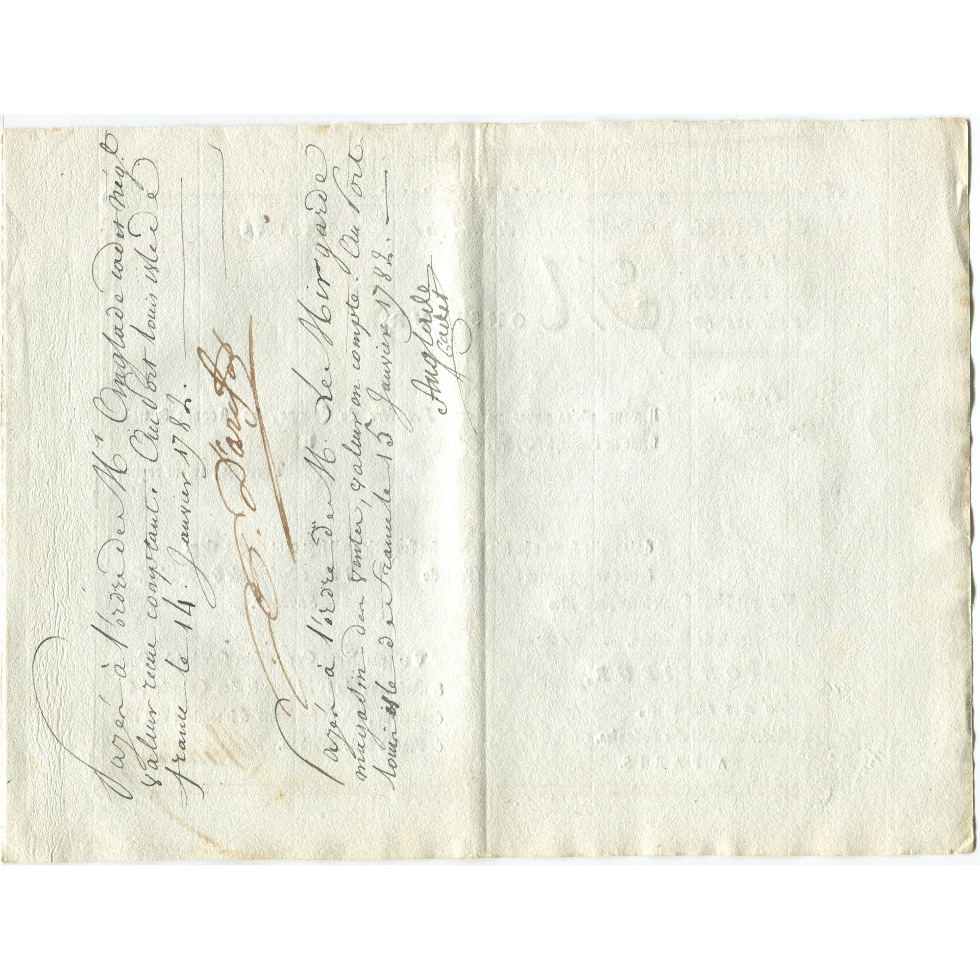 Frankreich, Traite, Colonies, Isle de France, 6312 Livres, Expédition de