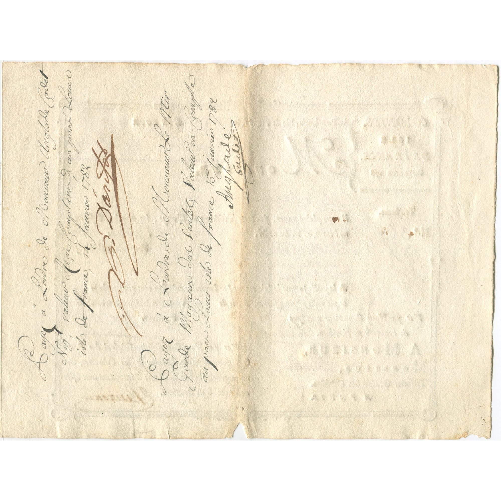 France, Traite, Colonies, Isle de France, 10000 Livres, Expédition de l'Inde