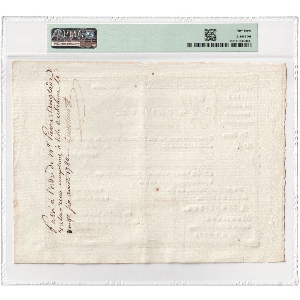 Frankrijk, Traite, Colonies, Isle de France, 15000 Livres, L'Orient, 1780-07-18