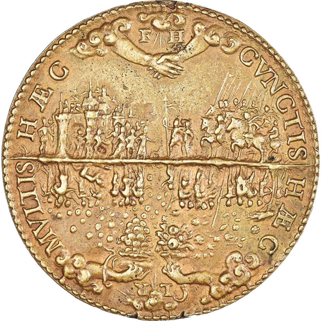 France, Médaille, Henri III, Édit d'Union de 1588, 1588, Bronze, Fonte