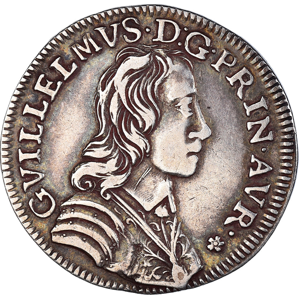 Principality of Orange, Guillaume II, 1/4 Ecu, 1649, Orange, Prata, EF(40-45)