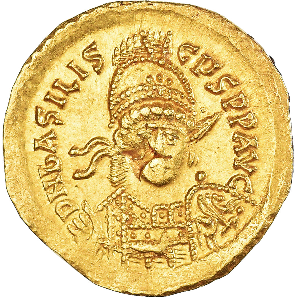 Basiliscus, Solidus, 475-476, Constantinople, Gold, AU(55-58), RIC:1003
