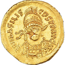 Basiliscus, Solidus, 475-476, Constantinople, Gold, AU(55-58), RIC:1003