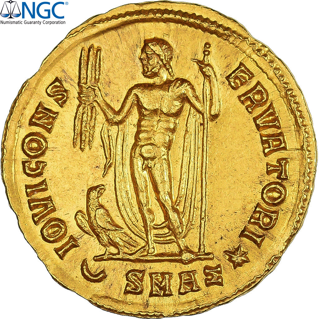 Maximin II Daia, Aureus, 311-313, Antioche, Extrêmement rare, Or, NGC, MS★