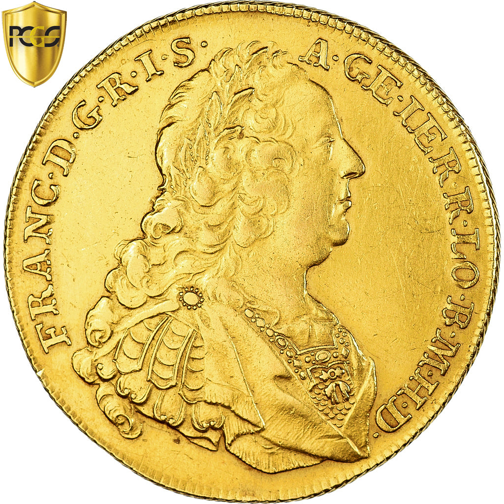 Austrian Netherlands, Francis I, 10 Sovereigns, 1751, Antwerp, Gold, PCGS