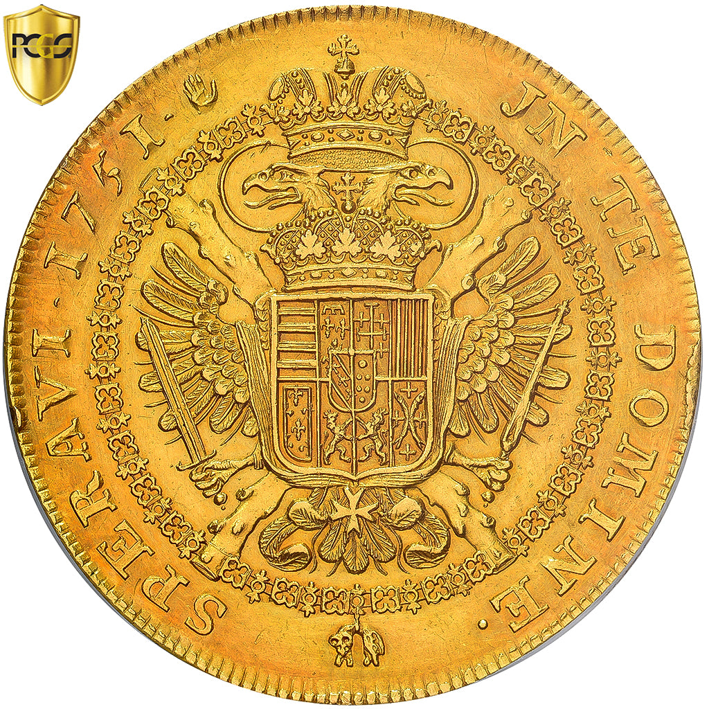NIDERLANDY AUSTRIACKIE, Francis I, 10 Sovereigns, 1751, Antwerp, Złoto, PCGS