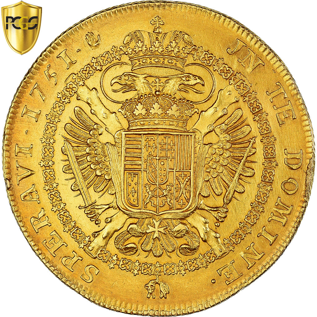 Austrian Netherlands, Francis I, 10 Sovereigns, 1751, Antwerp, Gold, PCGS