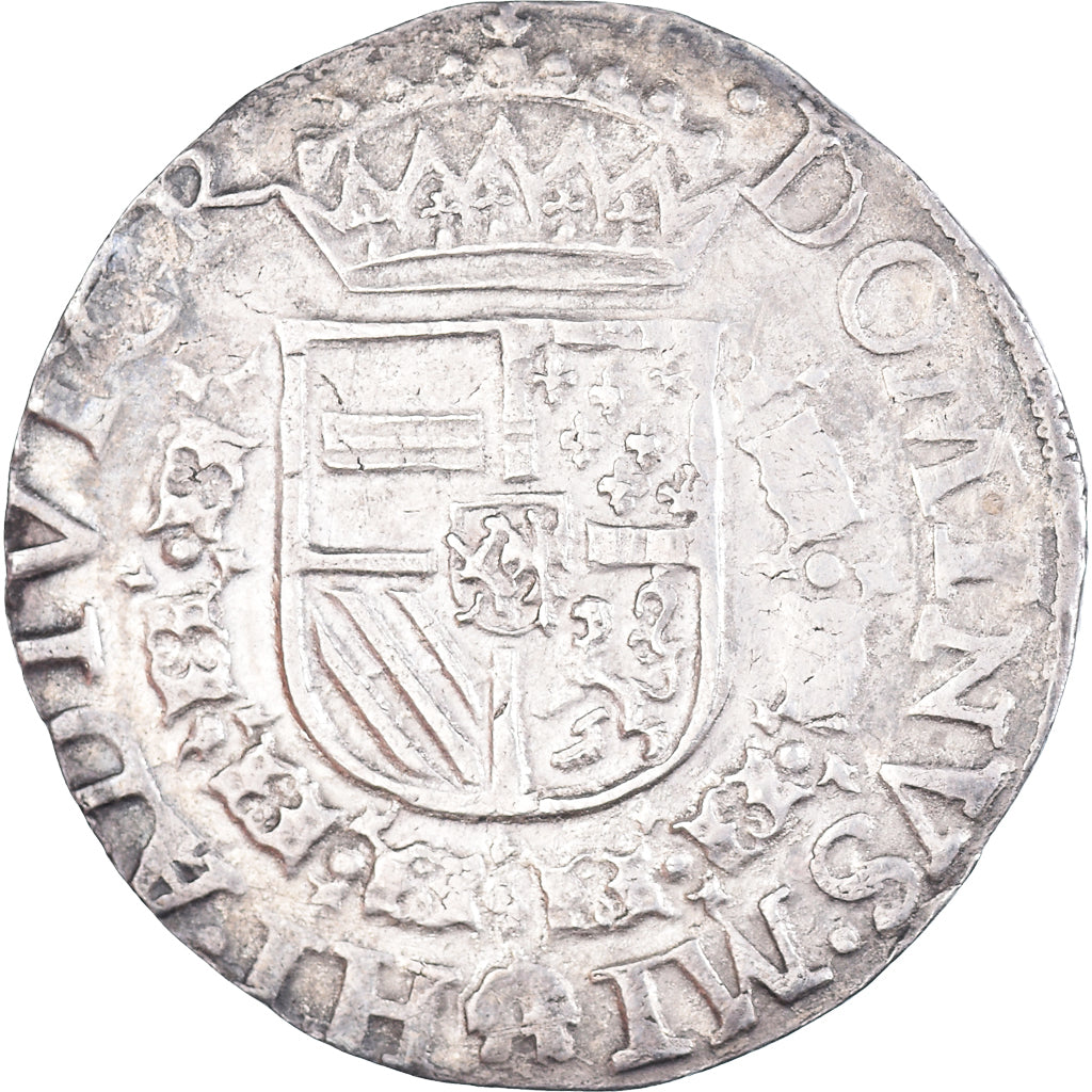 Pays-Bas espagnols, Philippe II, 1/2 Écu de Bourgogne, 1570, Anvers, Argent