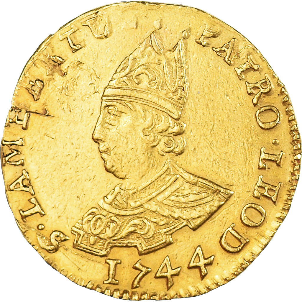 Prince-Bishopric of Liège, Ducat au Saint-Lambert, Sede Vacante, 1744, Liege
