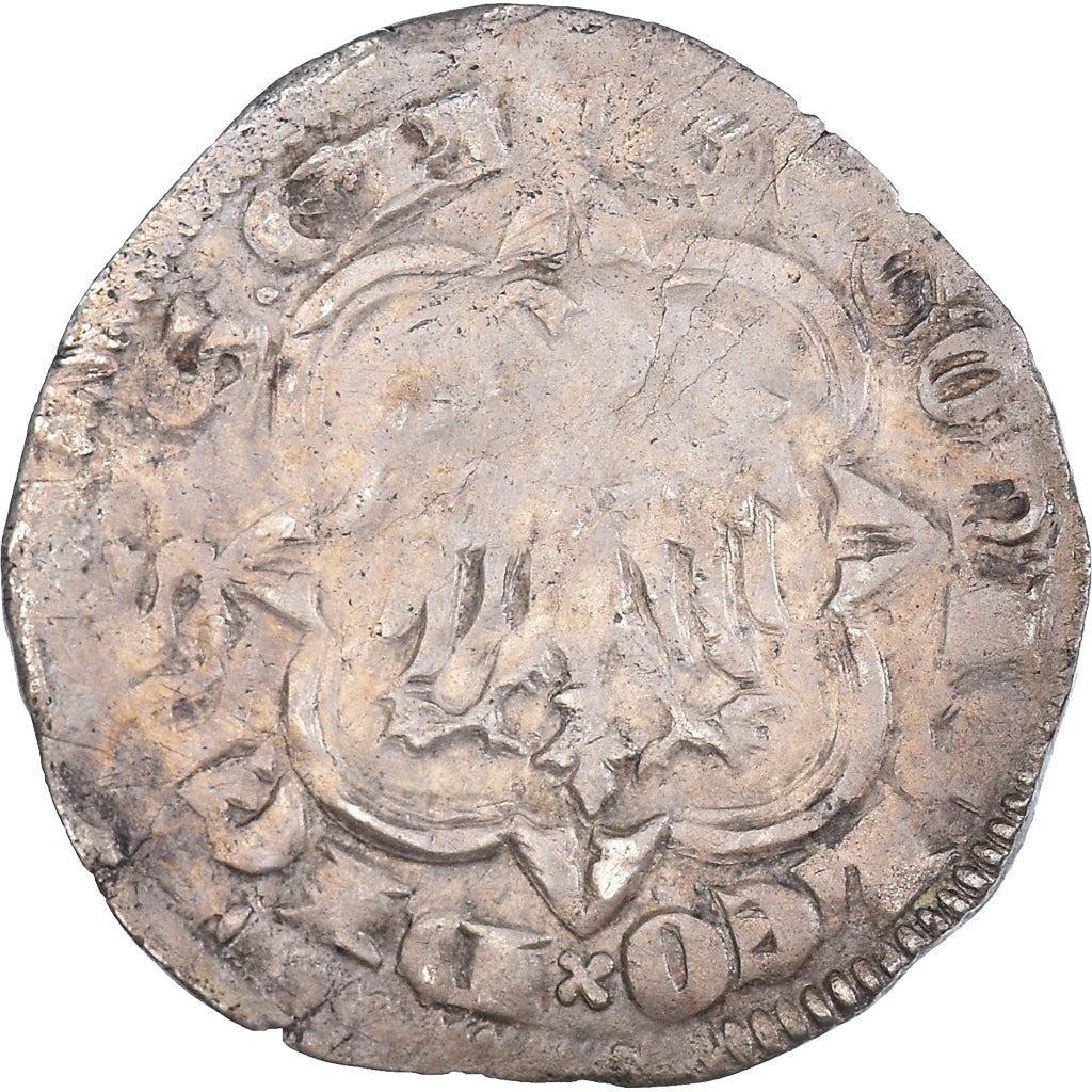 Coin, LIEGE, Hugues de Chalon, 1/2 Gros à l'Aigle, c. 1297, Statte, VF(30-35)