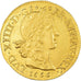 France, Louis XIV, Louis d'or au buste juvénile, tête laurée, 1666, Lyon, Gold