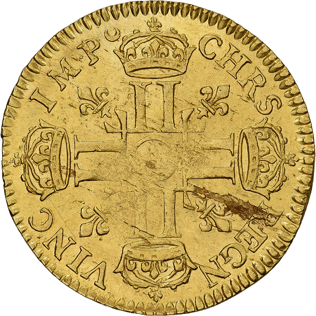 Francia, Louis XIV, 1/2 louis d'or à la tête nue, 1679, Paris, Oro, BB