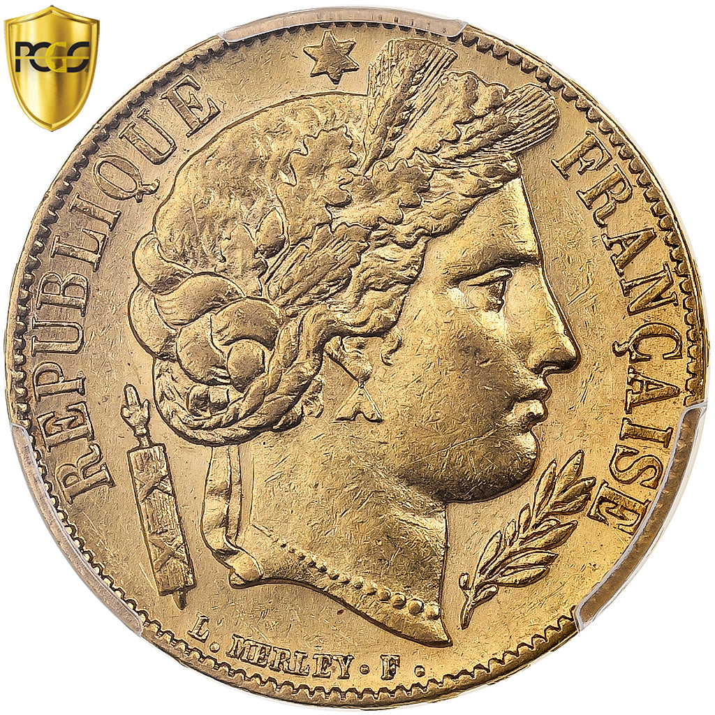 Frankreich, 20 Francs, Cérès, 1851, Paris, Gold, PCGS, AU55, Gadoury:1059