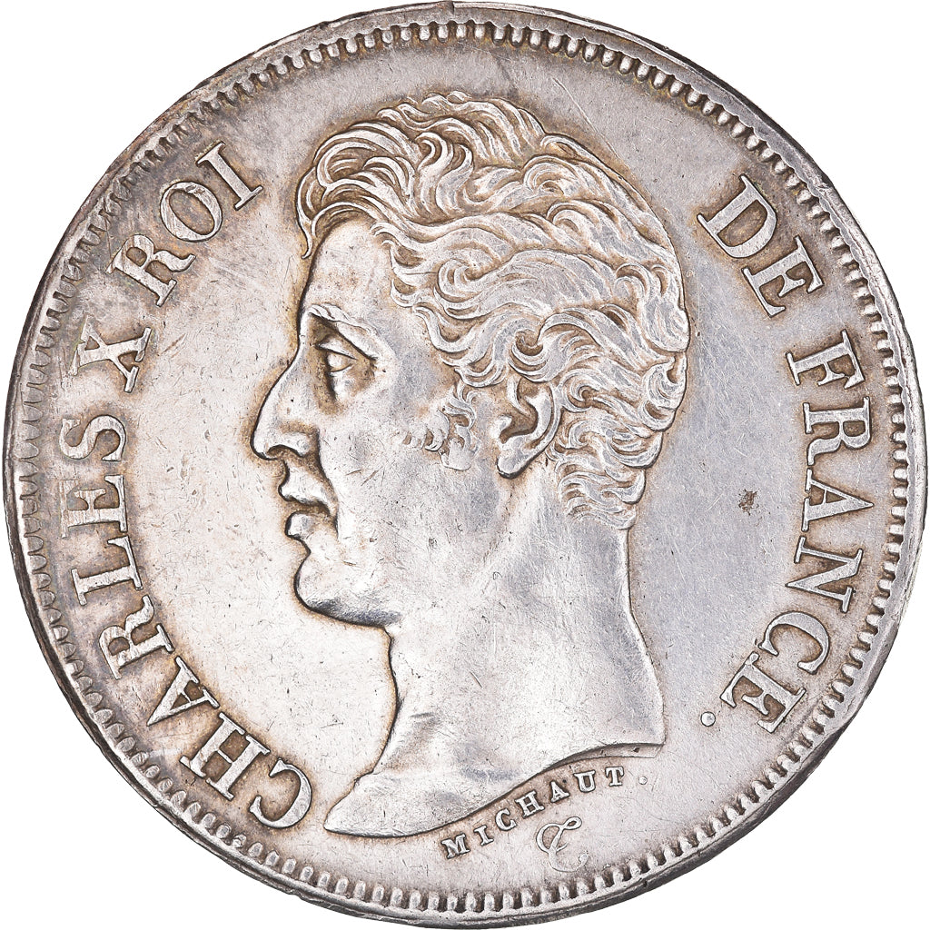 Coin, France, Charles X, 5 Francs, 1825, Lille, AU(50-53), Silver, KM:720.13, Le