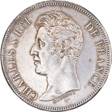 Coin, France, Charles X, 5 Francs, 1825, Lille, AU(50-53), Silver, KM:720.13, Le