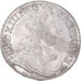 Francia, Louis XIV, 1/2 Écu à la cravate, 1676, Lyon, Plata, MBC+, Gadoury:174