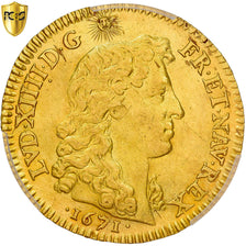 Frankrijk, Louis XIV, Louis d'Or, Louis d'or à la tête nue, 1671, Paris, Goud
