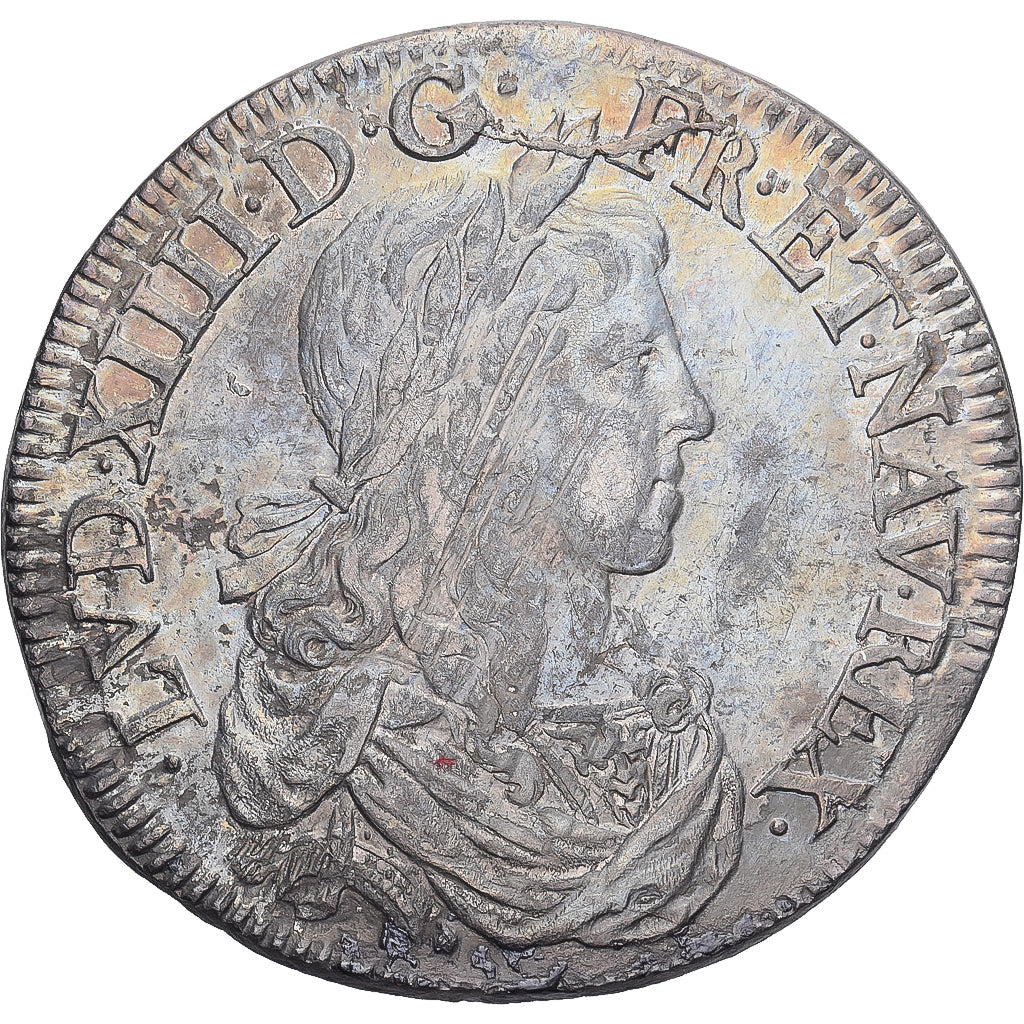 Francia, Louis XIV, 1/2 Écu de Bourges, 1658, Bourges, Argento, BB+