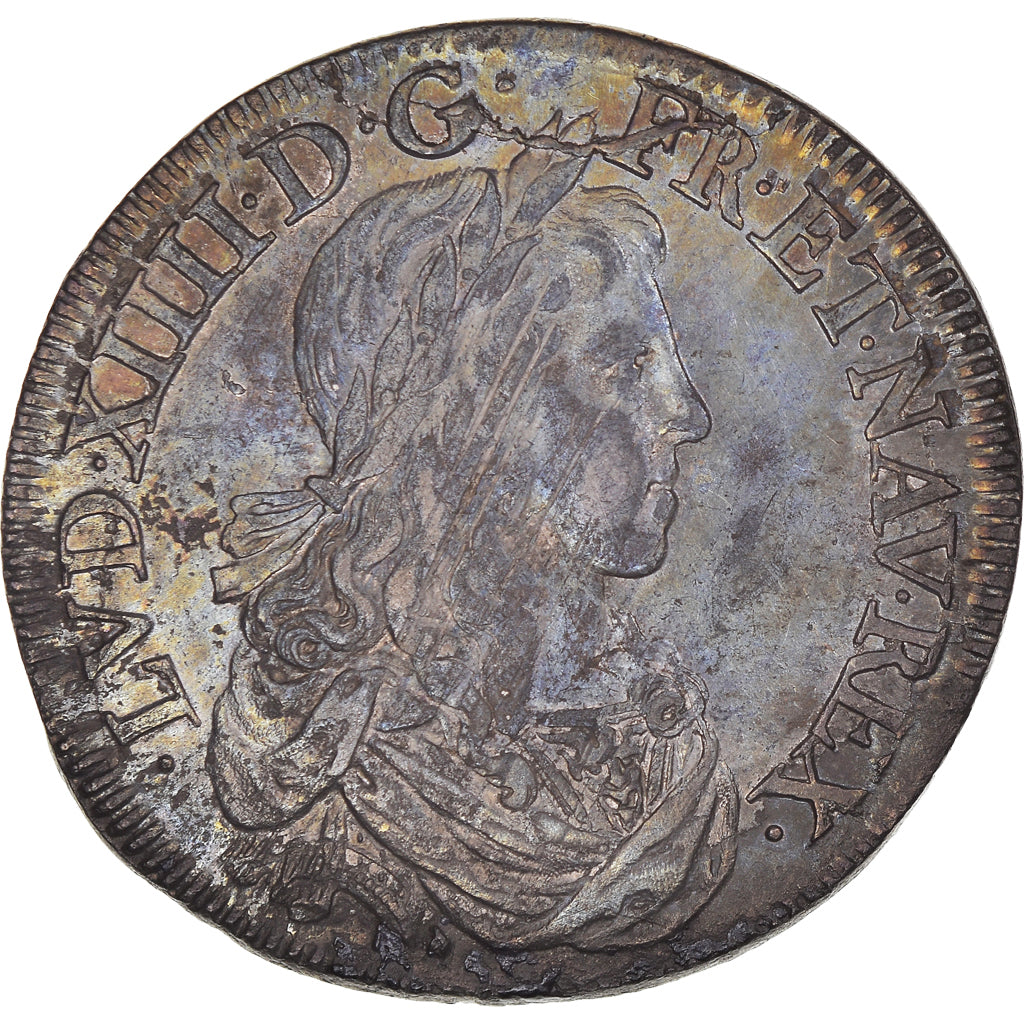 Francia, Louis XIV, 1/2 Écu de Bourges, 1658, Bourges, Plata, MBC+, Gadoury:174