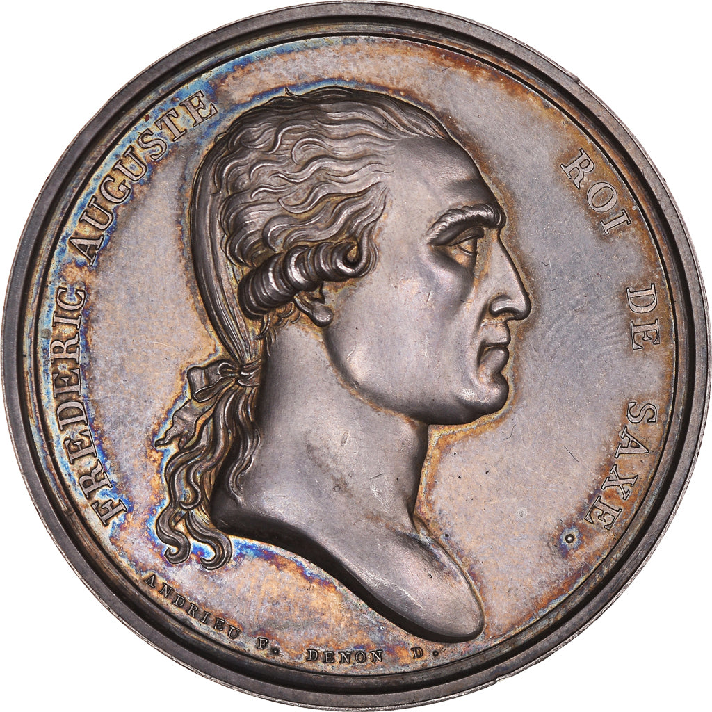 France, Médaille, Frédéric-Auguste I, Le Roi de Saxe visite la Monnaie de Paris