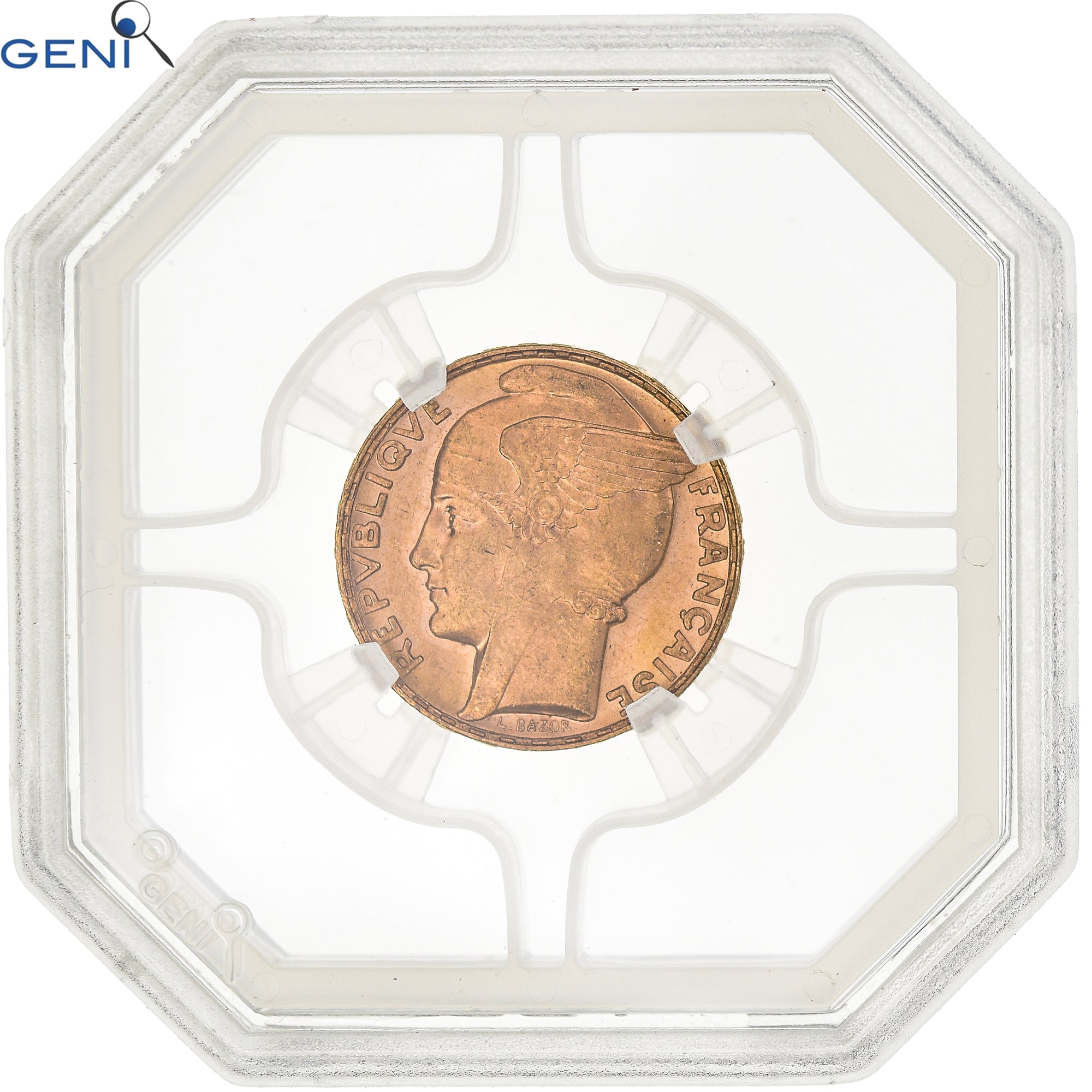 Coin, France, Bazor, 100 Francs, 1935, Paris, GENI, MS63, MS(63), Gold, KM:880