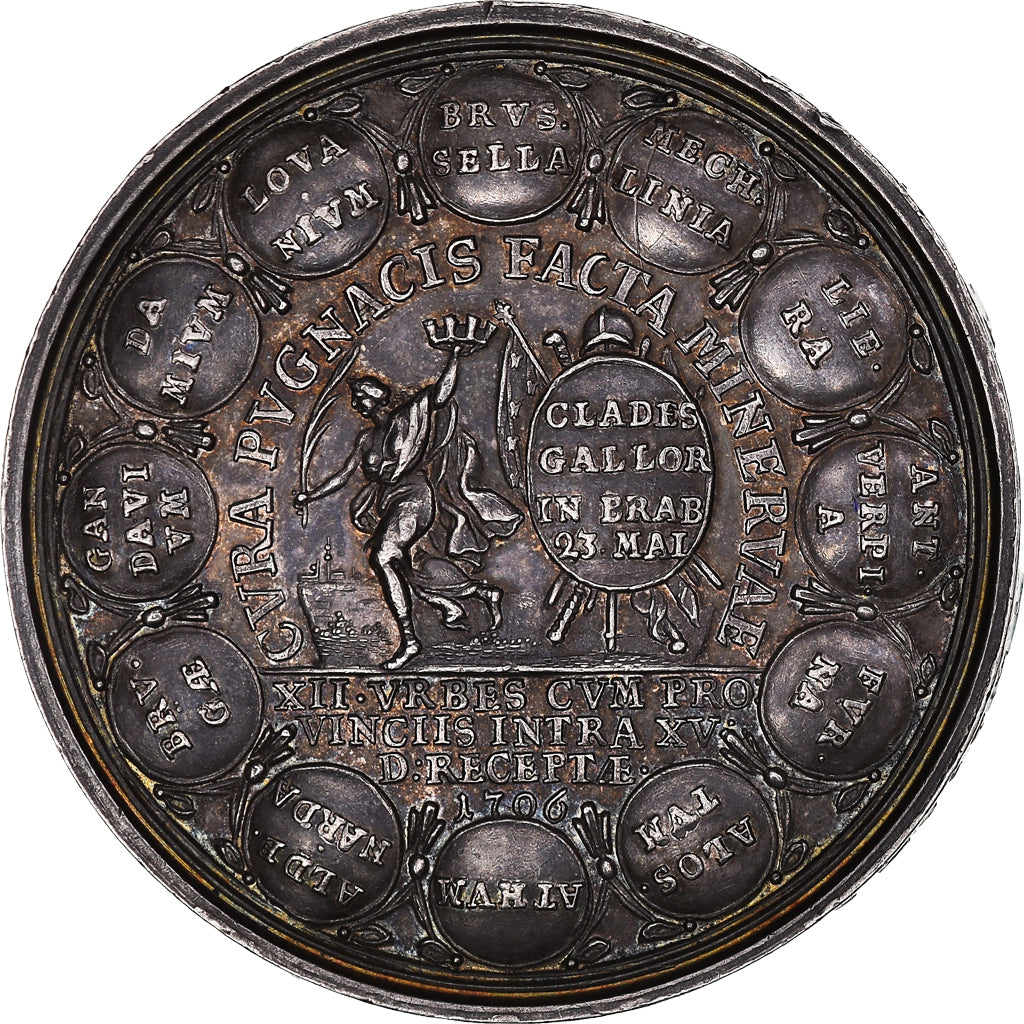 Grande-Bretagne, Médaille, Louis XIV & Anne, Victoires d'Anne sur Louis XIV