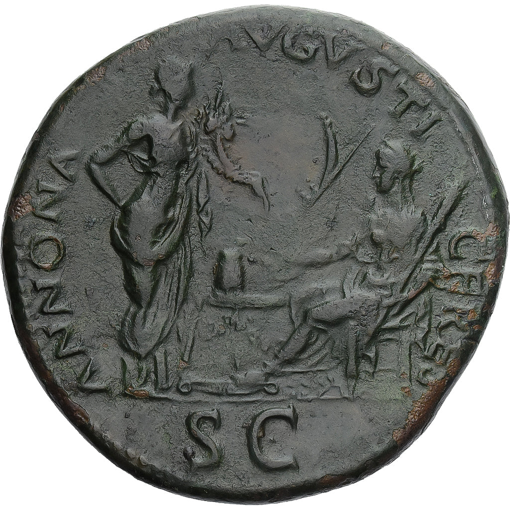 Nero, Sestertius, 62-68, Lugdunum, Bronze, EF(40-45), RIC:430