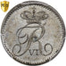 Dinamarca, Frederik VI, 3 Rigsbankskilling, 1836, Altona, Prata, PCGS, MS64