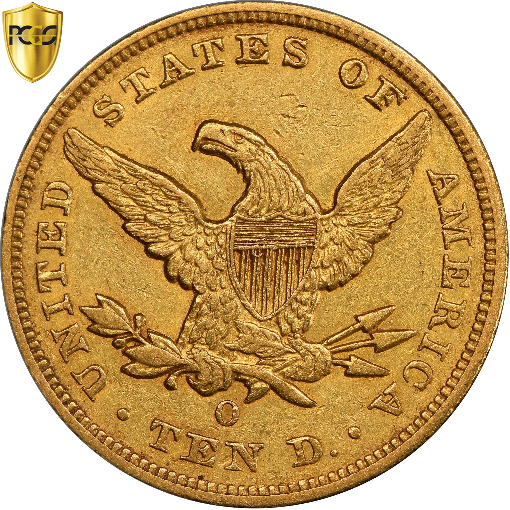 United States, 10 Dollars, Coronet Head, 1852, New Orleans, Gold, PCGS, AU50
