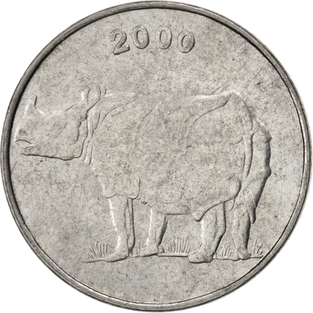 Münze, INDIA-REPUBLIC, 25 Paise, 2000, VZ, Stainless Steel, KM:54