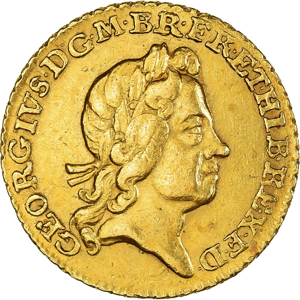 Grande-Bretagne, George I, 1/4 Guinea, 1718, Londres, Or, TTB, Spink:3638