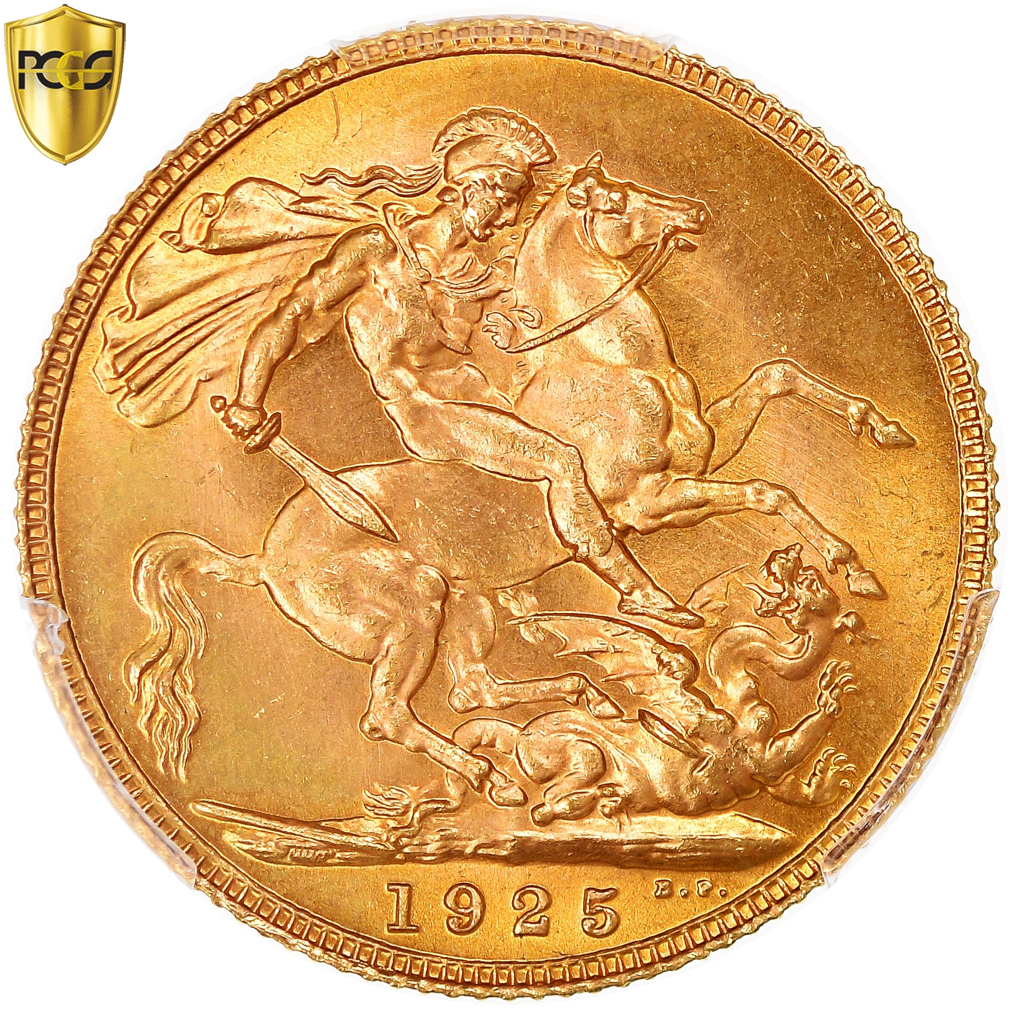 Great Britain, George V, Sovereign, 1925, Gold, PCGS, MS65, Spink:3996, KM:820