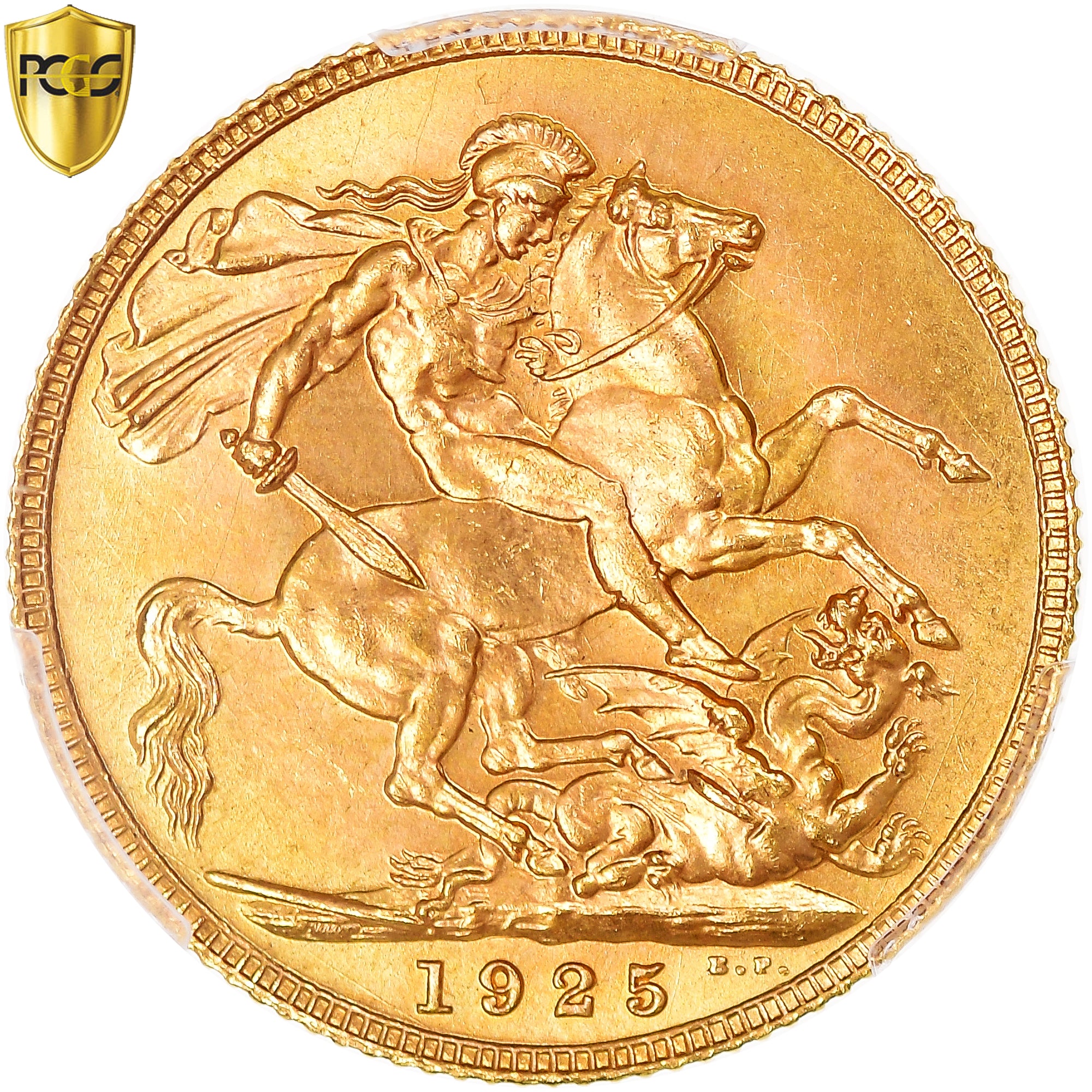 Great Britain, George V, Sovereign, 1925, Gold, PCGS, MS66, Spink:3996, KM:820