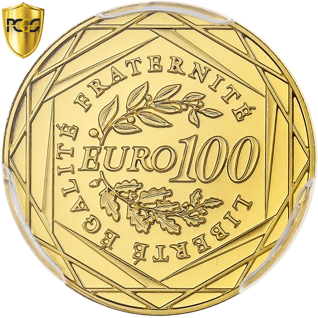 Frankrijk, 100 Euro, Semeuse, BU, 2010, MDP, Goud, PCGS, MS69, KM:1536