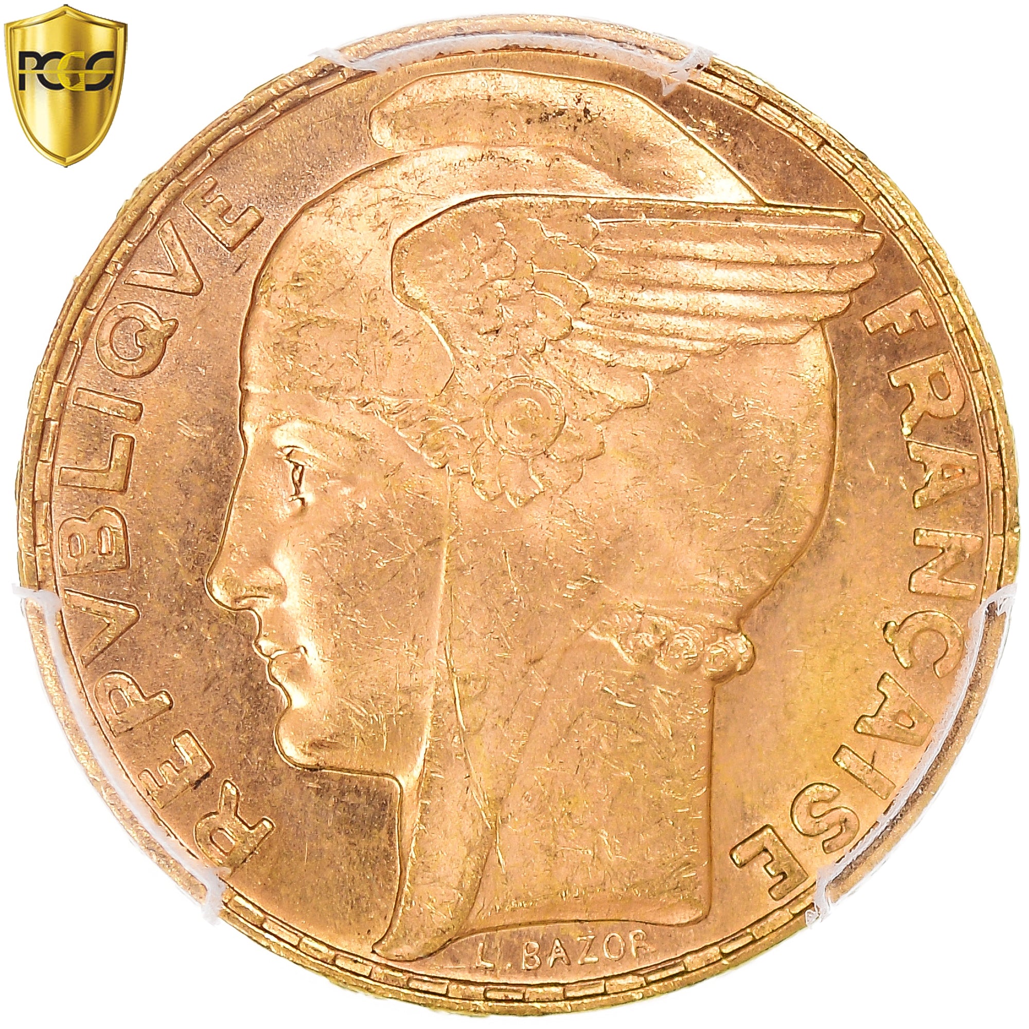 France, 100 Francs, Bazor, 1935, Paris, Gold, PCGS, MS64, Gadoury:1148, Le