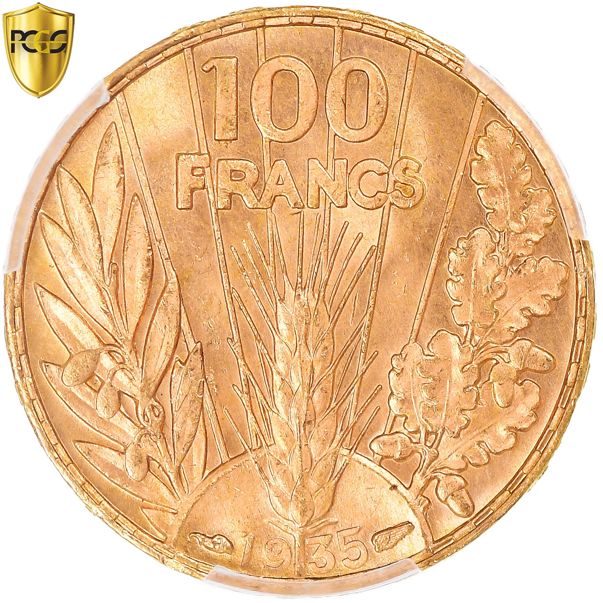France, 100 Francs, Bazor, 1935, Paris, Gold, PCGS, MS64, Gadoury:1148, Le