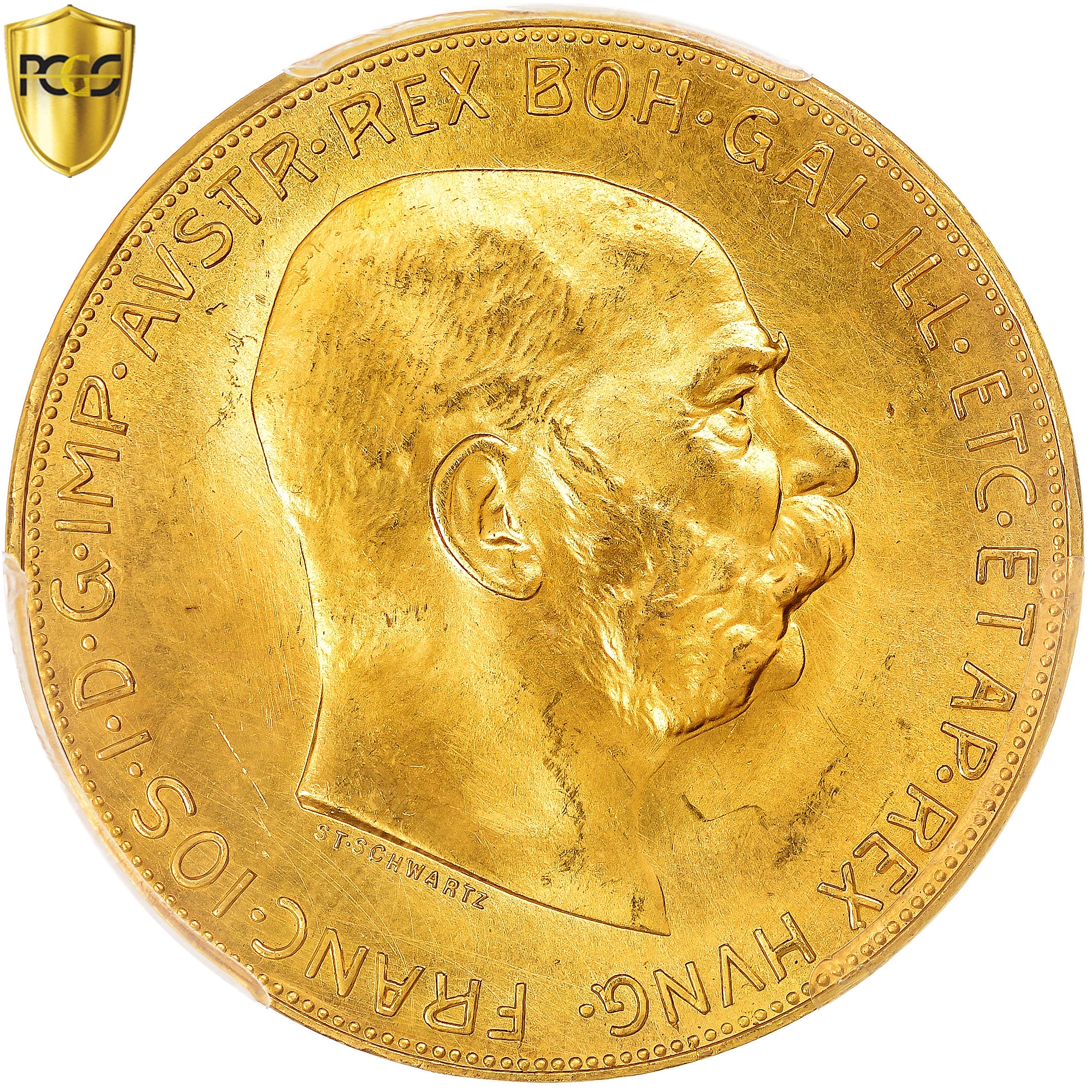 Austria, Franz Joseph I, 100 Corona, 1915, Vienne, Official restrike, Gold