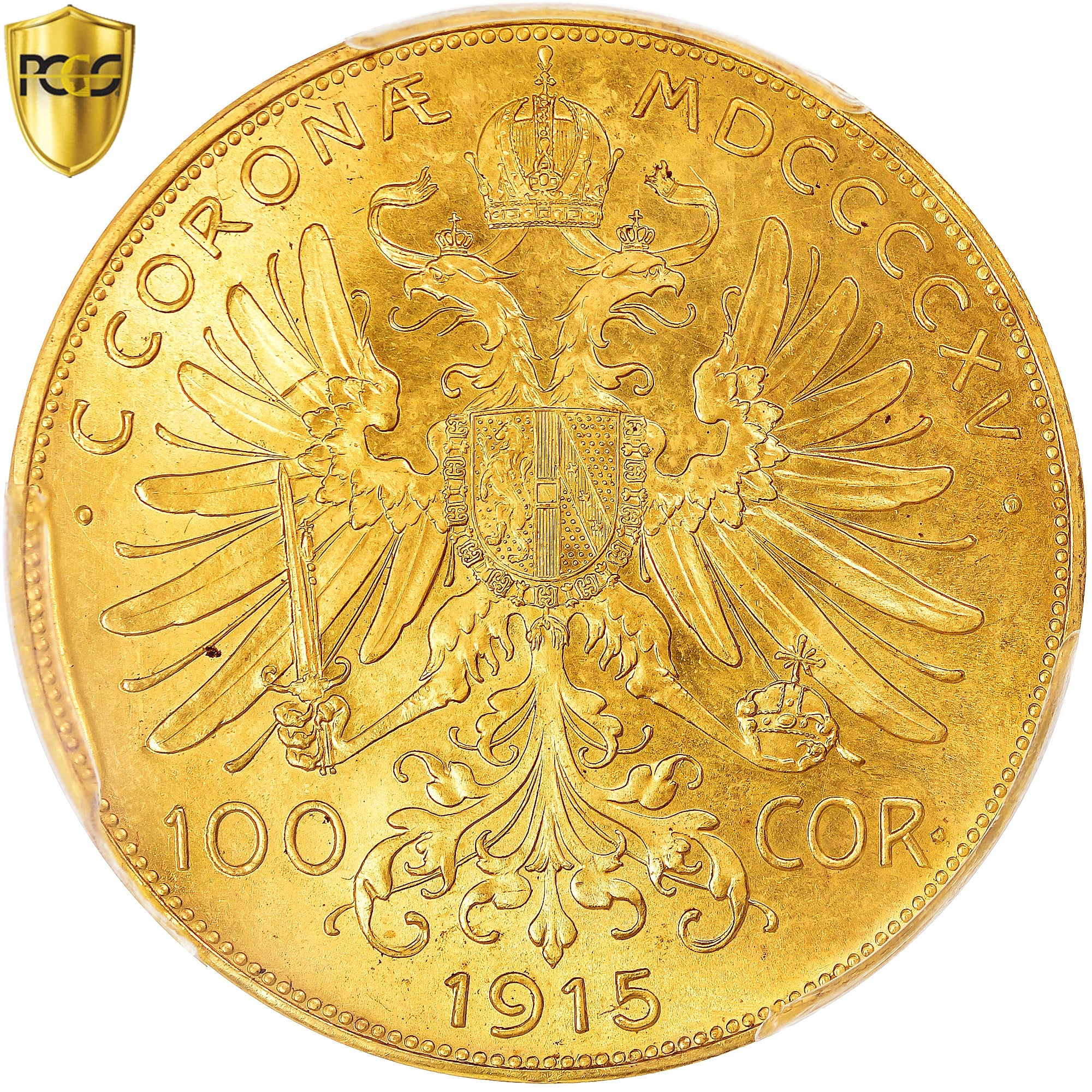 Austria, Franz Joseph I, 100 Corona, 1915, Vienne, Official restrike, Gold