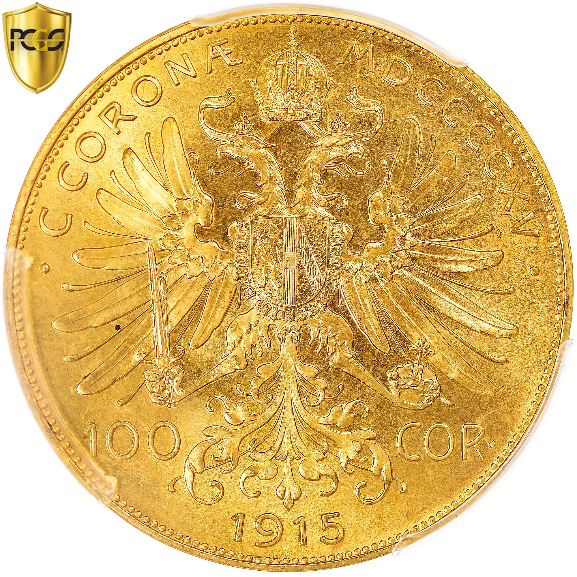 Austria, Franz Joseph I, 100 Corona, 1915, Vienne, Official restrike, Oro, PCGS
