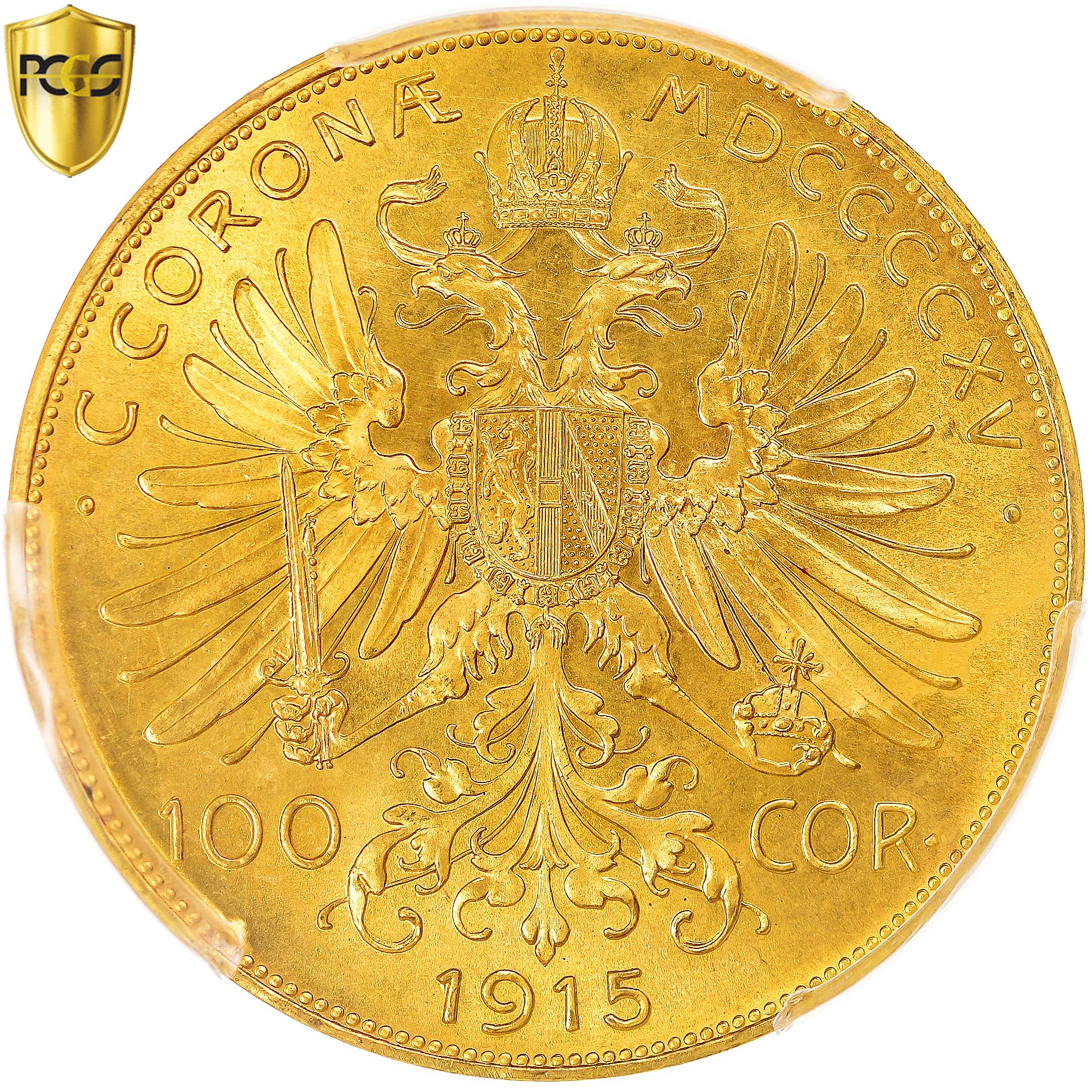 Austria, Franz Joseph I, 100 Corona, 1915, Vienne, Official restrike, Gold