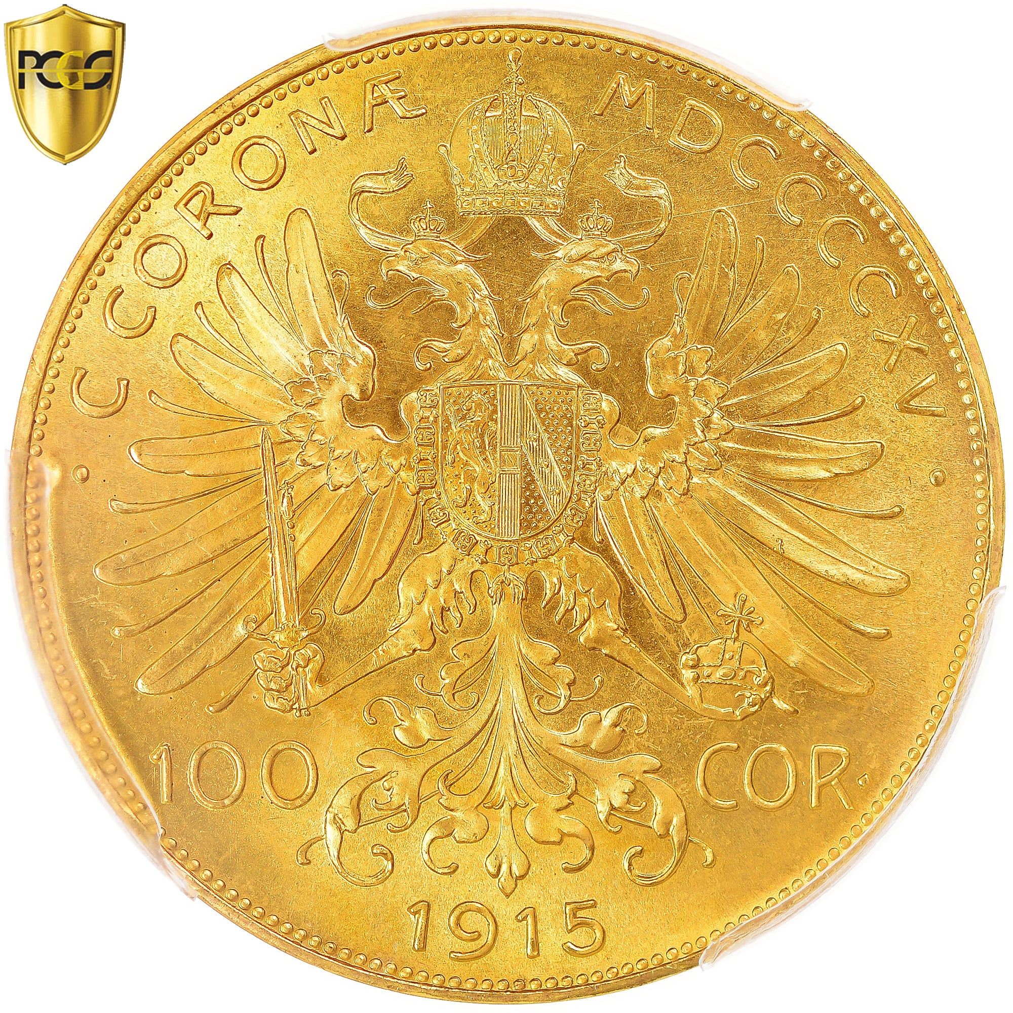 Austria, Franz Joseph I, 100 Corona, 1915, Vienne, Official restrike, Gold