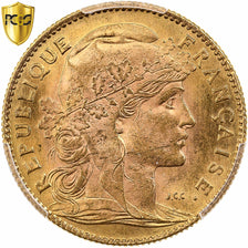 Frankreich, 10 Francs, Marianne, 1910, Paris, Coq, Gold, PCGS, MS64