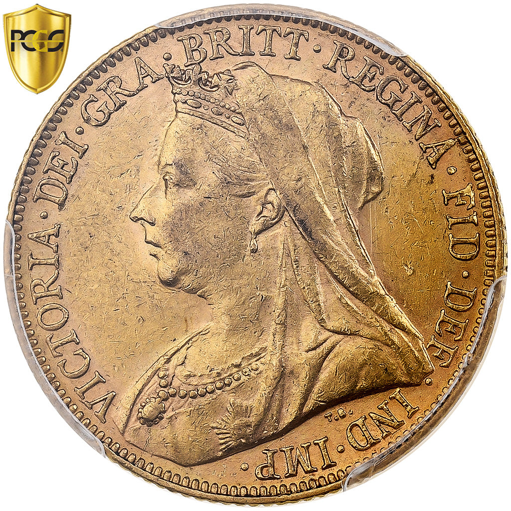 Australie, Victoria, Souverain, 1899, Melbourne, Or, PCGS, AU53, Spink:3875