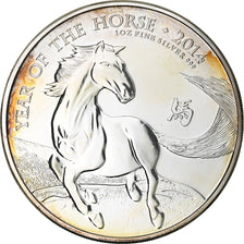 Coin, Great Britain, Elizabeth II, Year of the Horse, 1 Oz, 2 Pounds, 2014