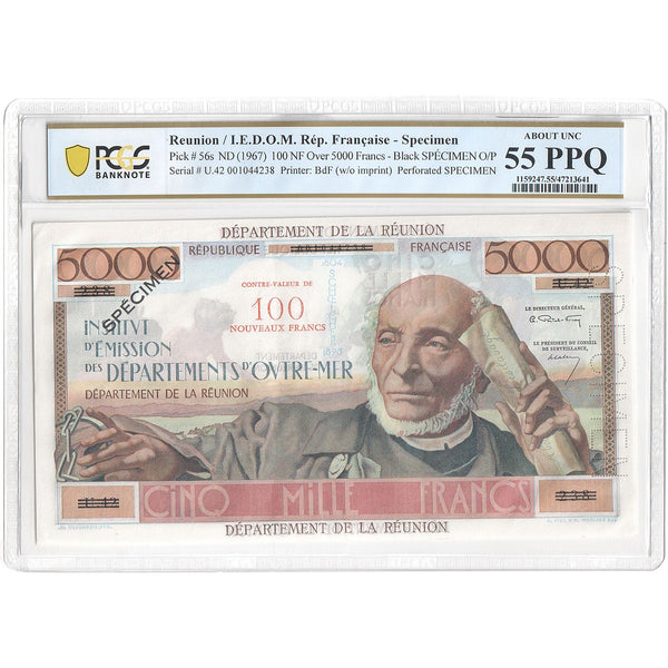 Pièce De 100 Francs Réunion En Argent - Pièce Gradée (collection)